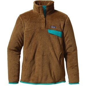 Patagonia Synchilla Fleece Pullover XS Brown‎ Teal Snap-T Style